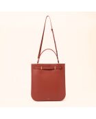 Sac à main Julia en cuir brique - 37,5x34,4x9 cm