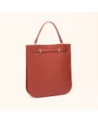 Sac à main Julia en cuir brique - 37,5x34,4x9 cm