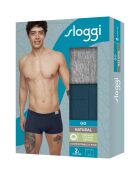 Set van 2 Go Natural hipsterslipjes eend blauw/grijs