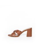 Mules Opale en cuir cognac