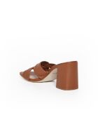 Mules Opale en cuir cognac