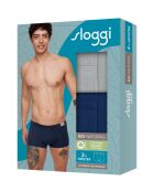 Confezione da 2 mutandine hipster Go Natural grigio/blu reale
