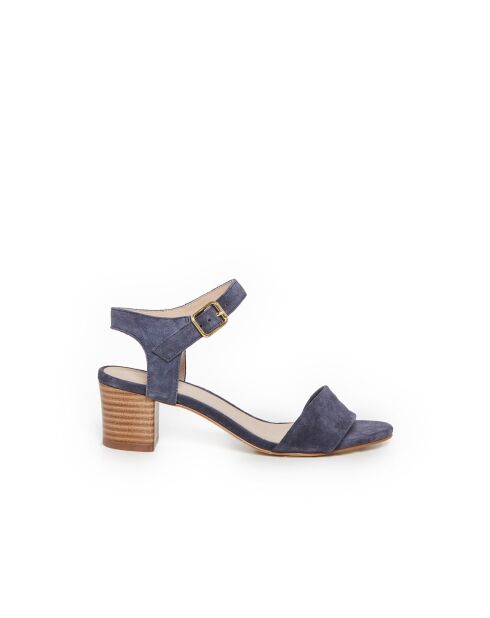 Ledersandalen in Perlmarineblau