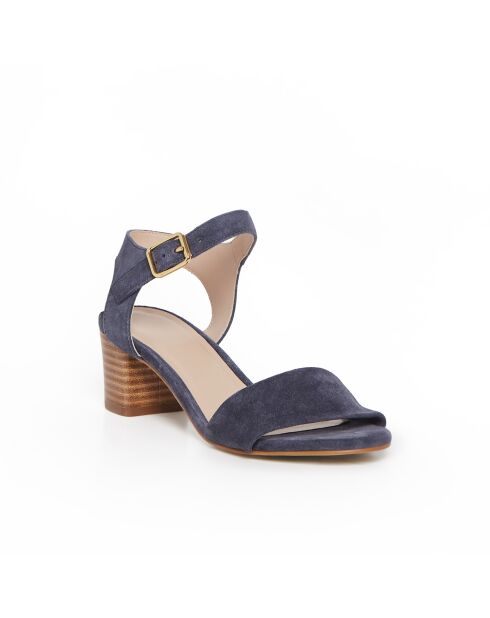 Ledersandalen in Perlmarineblau