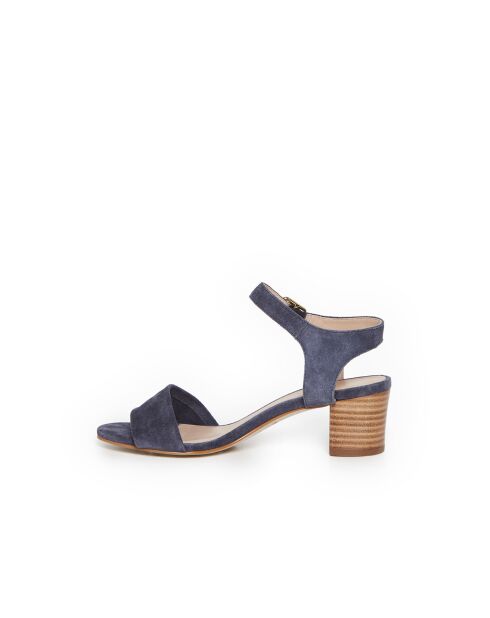 Ledersandalen in Perlmarineblau