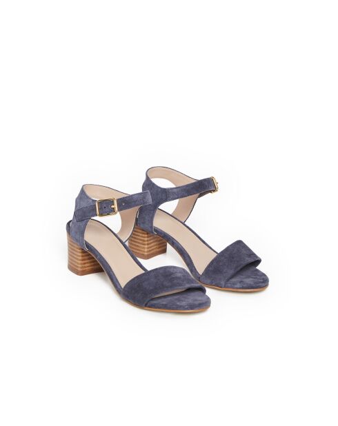 Ledersandalen in Perlmarineblau