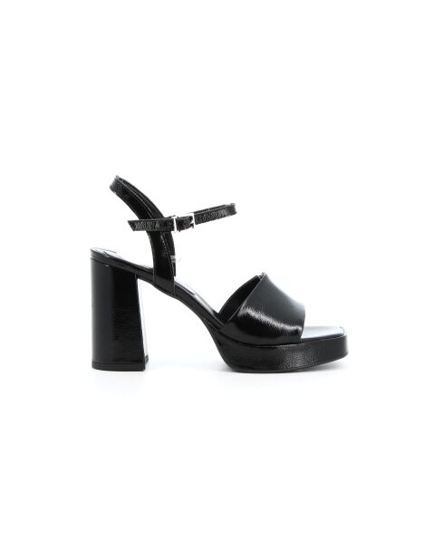 Opale 6 zwarte leren sandalen