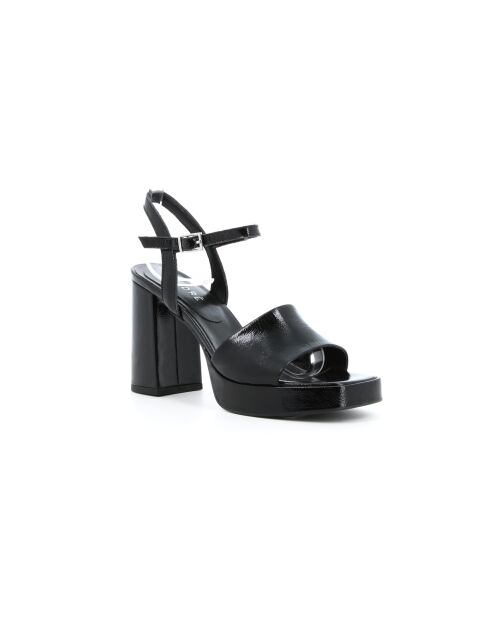 Opale 6 zwarte leren sandalen