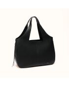Bolso Soazig de piel negra - 42,2x27,8x16 cm