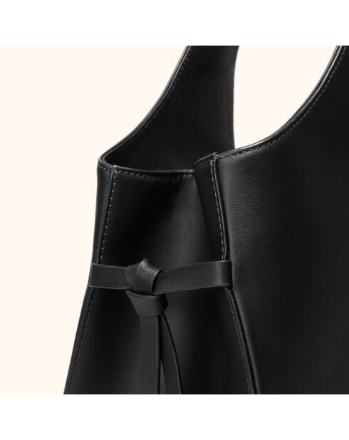 Bolso Soazig de piel negra - 42,2x27,8x16 cm