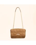 Sac porté épaule Frida en cuir camel - 29x17,3x7 cm