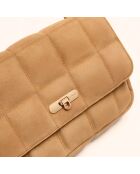 Sac porté épaule Frida en cuir camel - 29x17,3x7 cm