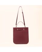 Sac à main Julia en cuir bordeaux - 37,5x34,4x9 cm