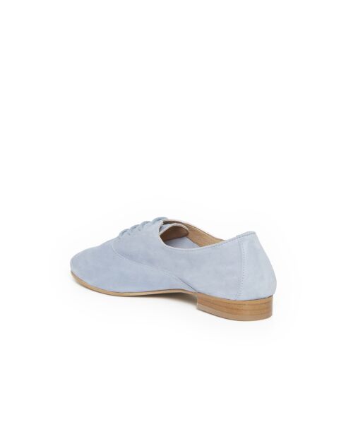 Derbies Azul 6 en cuir bleus
