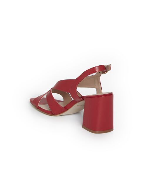 Rode leren sandalen van Joliet