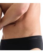Set di 2 slip Go Smooth nero/grigio