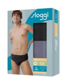 Set di 2 slip Go Smooth nero/grigio