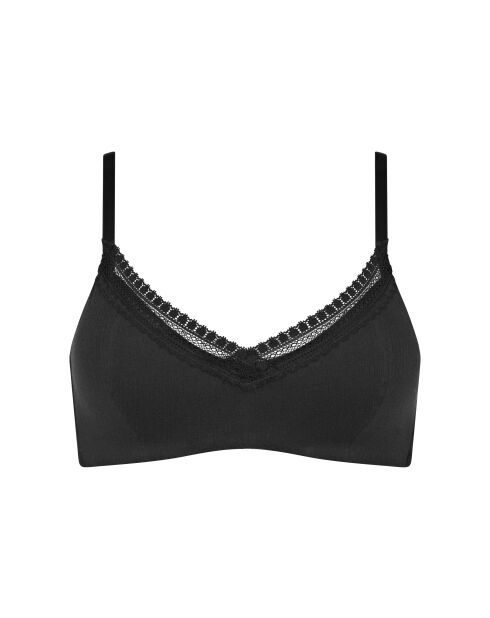 Go Ribbed R P zwarte versterkerbeha