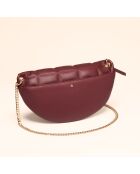 Sac banane Mado en cuir bordeaux - 33x18x8,7 cm