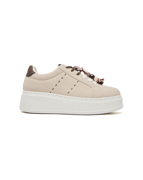 Beigefarbene Low-Top-Sneaker Sariet
