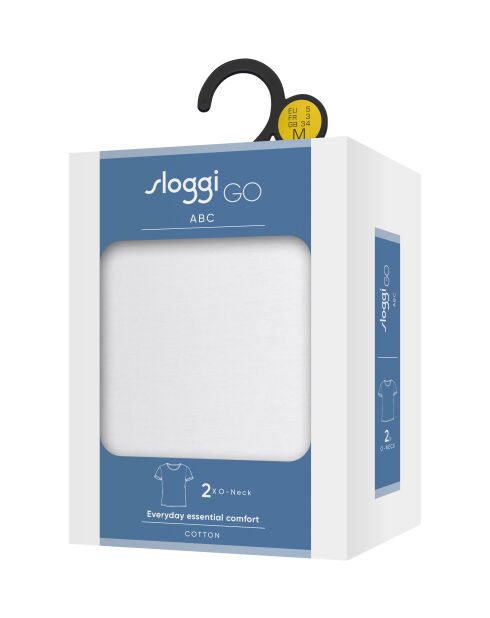 Confezione da 2 magliette bianche Go Abc 2.0 H O-Neck