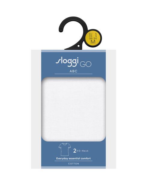 Confezione da 2 magliette bianche Go Abc 2.0 H O-Neck