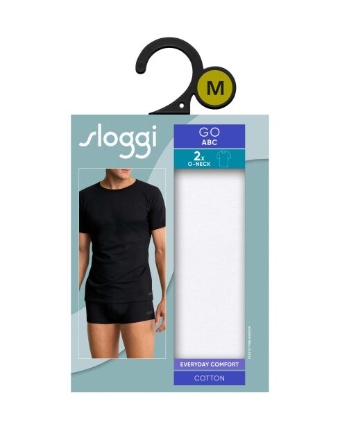 Confezione da 2 magliette bianche Go Abc 2.0 H O-Neck