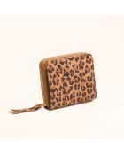 Portafoglio in pelle leopardata Coco - 11x9x3 cm