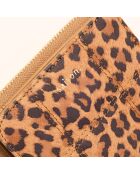 Portafoglio in pelle leopardata Coco - 11x9x3 cm