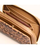 Portafoglio in pelle leopardata Coco - 11x9x3 cm