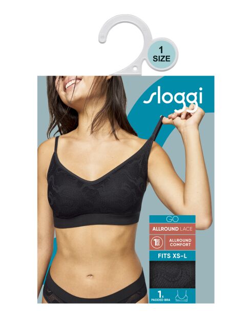 Go Allround Lace H P zwarte versterkte bh zonder beugel
