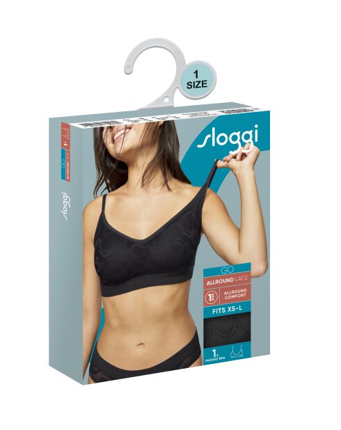Go Allround Lace H P zwarte versterkte bh zonder beugel