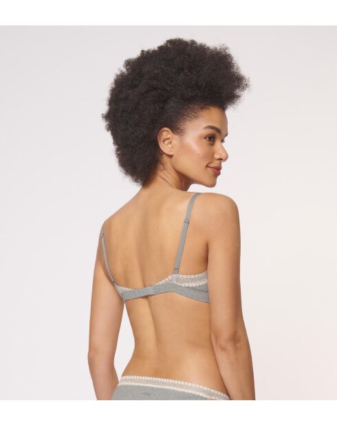 Reggiseno Go Ribbed grigio melange