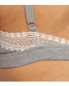 Reggiseno Go Ribbed grigio melange