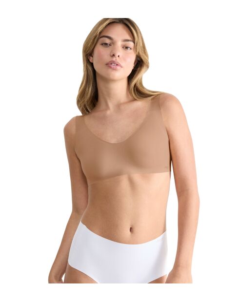 Set de 2 bralettes Zero Feel 2.0 de color marrón oscuro