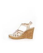 Fabuleuse beige leren sandalen