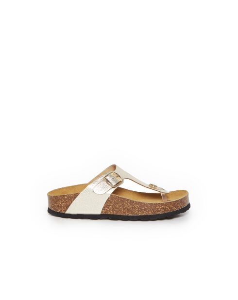Mules Pernette en cuir dorées