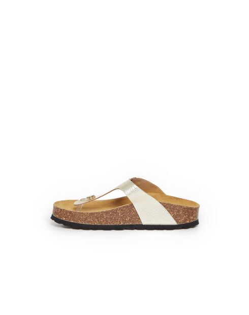 Mules Pernette en cuir dorées