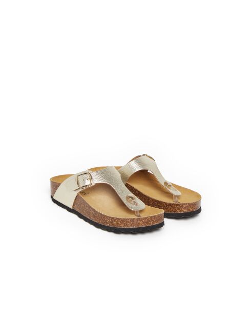 Mules Pernette en cuir dorées