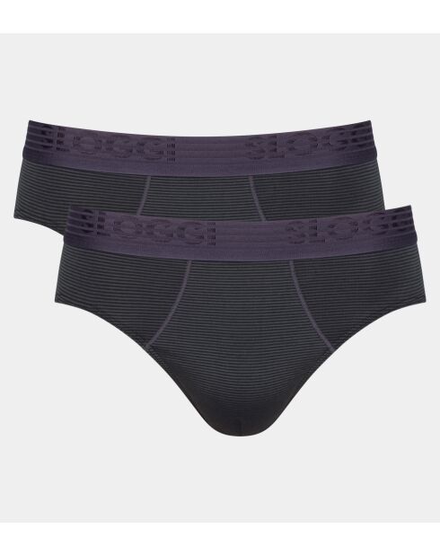 Confezione da 2 slip neri Ever Cool