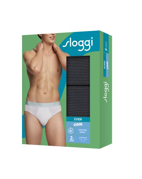 Confezione da 2 slip neri Ever Cool