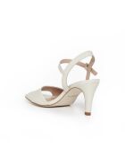 Sandales Flamme en cuir crème