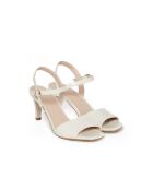 Sandales Flamme en cuir crème