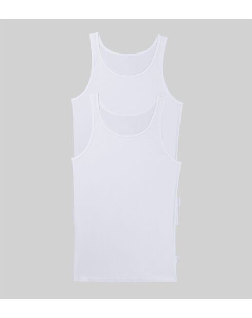 2er-Pack 24/7 Sh 02 Vest weiße Tanktops