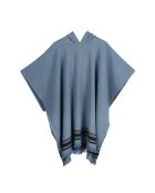 Faro katoenen sponcho stormblauw/zwart - 100x88 cm