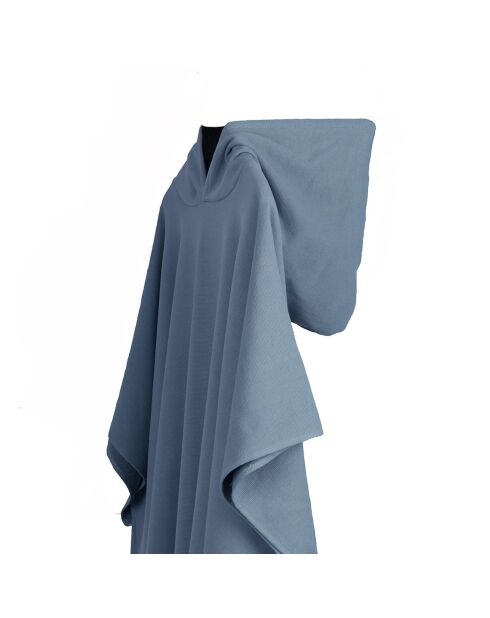 Faro Poncho aus Baumwollschwamm Sturmblau/Schwarz - 100x88 cm