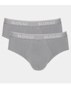 Set di 2 slip Go Abc H Midi Midi grigio pietra