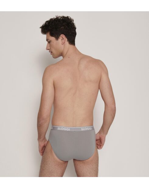 Set di 2 slip Go Abc H Midi Midi grigio pietra