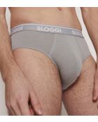 Set di 2 slip Go Abc H Midi Midi grigio pietra