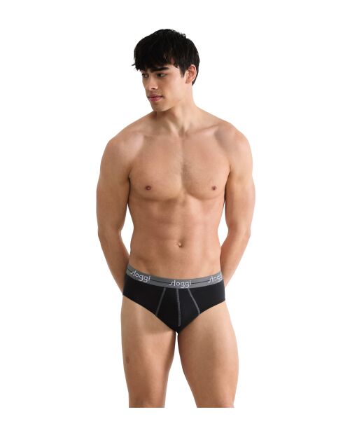 Set di 2 slip Midi Start Midi neri/grigi
